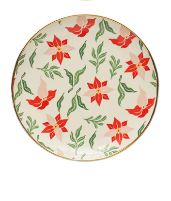 Holiday Pointsetta Plate