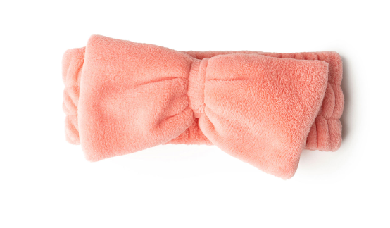 Take a Bow Plush Spa Headband | Pink