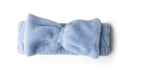 Take a Bow Plush Spa Headband | Blue