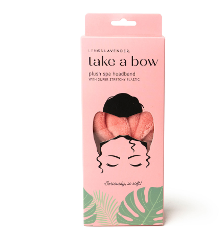 Take a Bow Plush Spa Headband | Gray