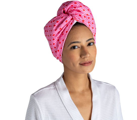 Plot Twist Turbo Towel | Pink Geometric