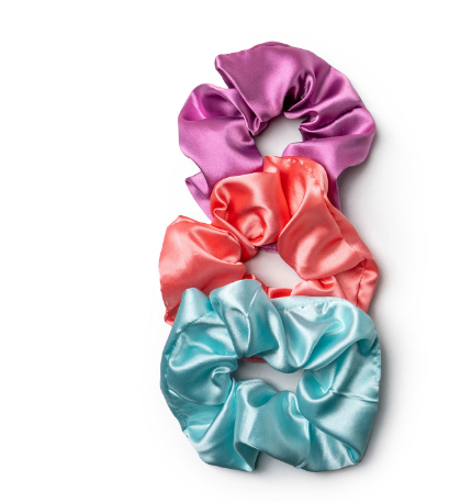 Mane Squeeze Satin Scrunchie Set | Bright Hues