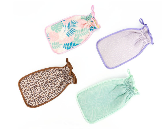 Scrub Baby Exfoliating Mitt | Aqua Leaves