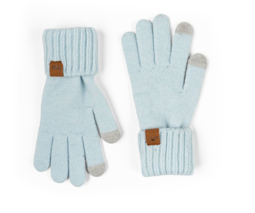 Women's Tech Friendly Gloves | Light Blue