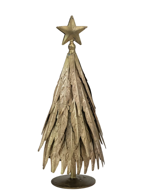 11" Embossed Metal Tree