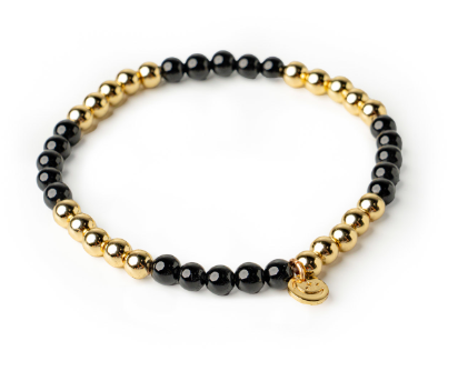 Terra Stone Beaded Bracelet | Black Agate