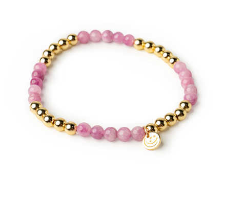 Terra Stone Beaded Bracelet | Pink Tourmaline