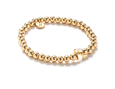 Champagne Glasses Beaded Bracelet