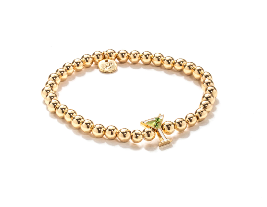 Martini Glass Beaded Bracelet