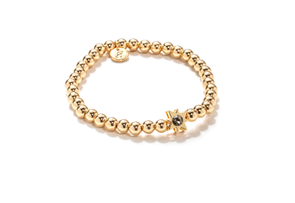 Gray Star Beaded Bracelet