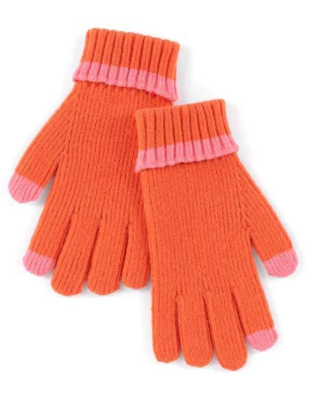Orange Joy Touchscreen Gloves