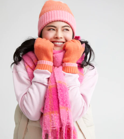 Orange Joy Touchscreen Gloves