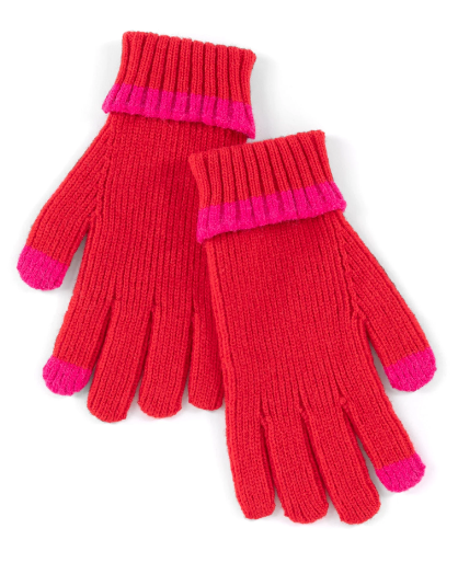 Red Joy Touchscreen Gloves