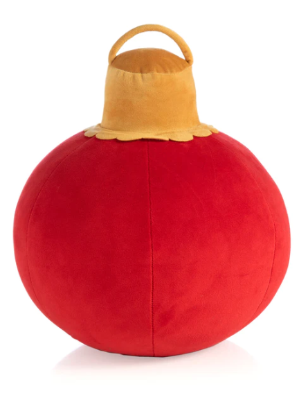 9" Red Merry Bauble Pillow | Medium