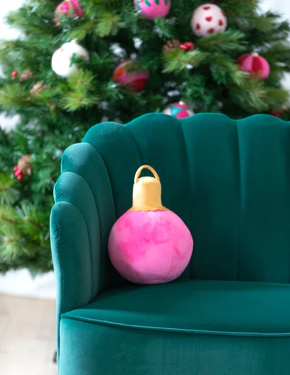 7" Pink Merry Bauble Pillow | Small