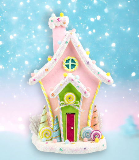 24" Pink Candy House