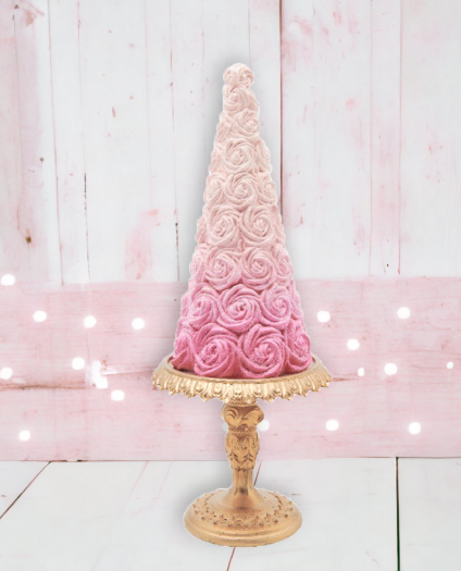 12" Pink Rosette Tree