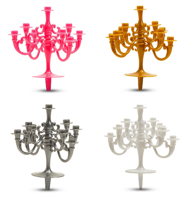 Candelabra Cake Topper Candle Holder | Gold