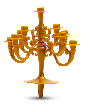 Candelabra Cake Topper Candle Holder | Gold