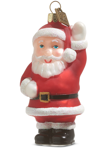 3.5" Waving Santa Ornament