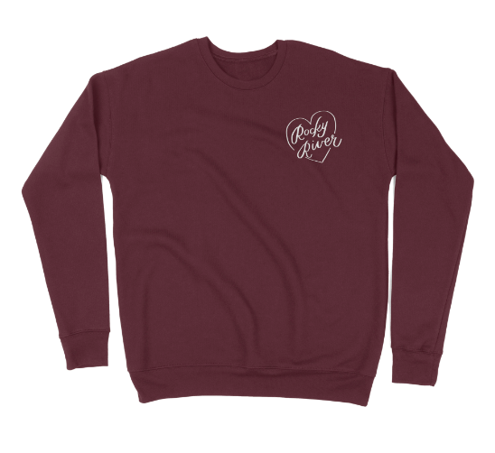 RRECPTA Maroon Heart Sweatshirt