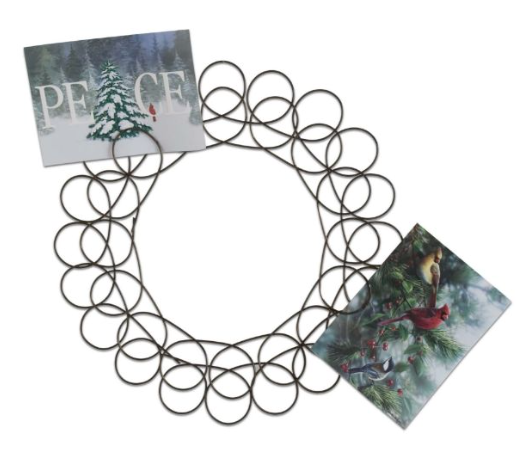 Spiral Wreath Greeting Card Holder