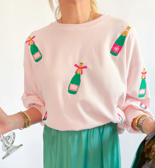 Millie Champagne Bottle Sweatshirt