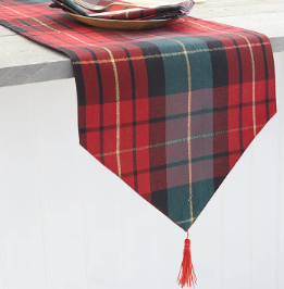 Traditional Forest Check Table Runner