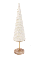 20" Pearl Beaded Cone Tree | Medium