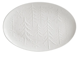 Oval Winter Forest Platter