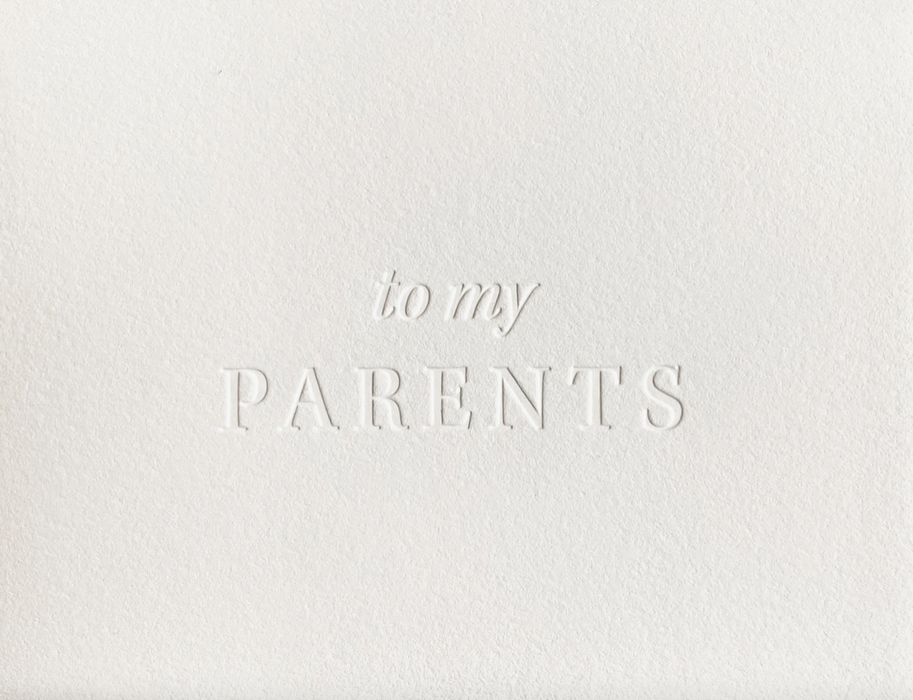To My Parents Card