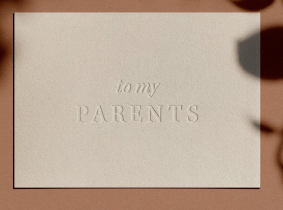 To My Parents Card