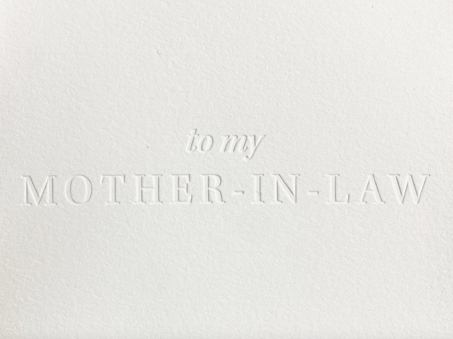 To My Mother-in-Law Card