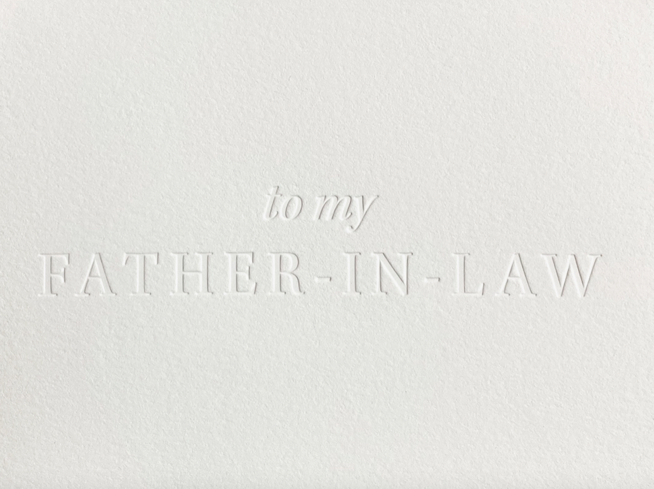 To My Father-in-Law Card