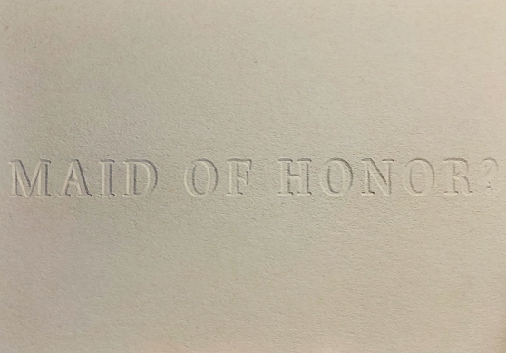 Maid of Honor? Card