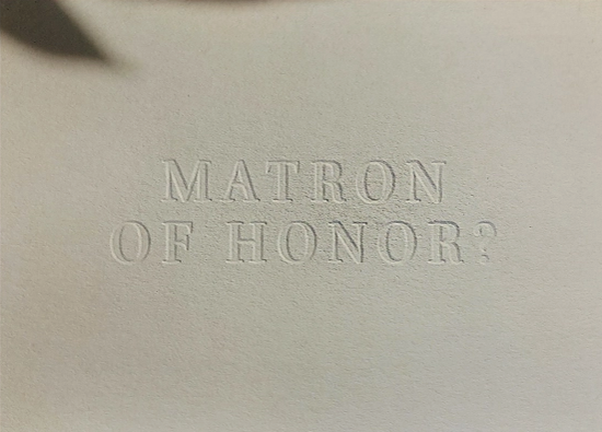 Matron of Honor? Card