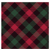 Christmas Check Luncheon Napkins