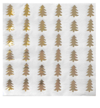 Gold Foil Trees Luncheon Napkins