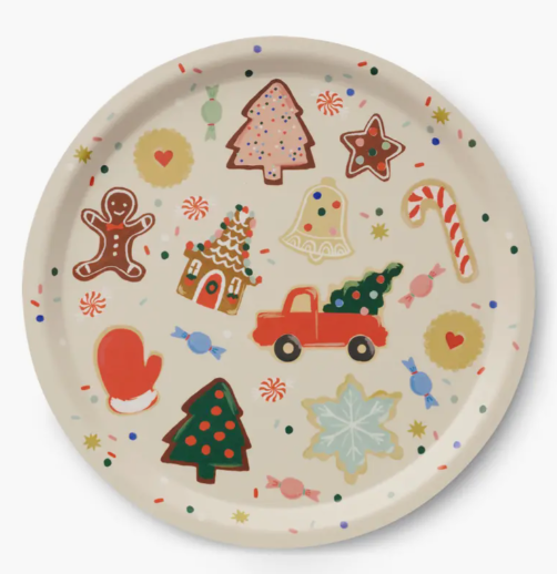 Christmas Cookies Round Serving Tray