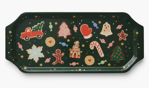 Christmas Cookies Oblong Serving Tray