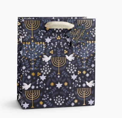 Laurel Menorah Gift Bag | Medium