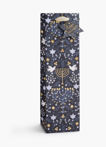 Laurel Menorah Gift Bag | Wine