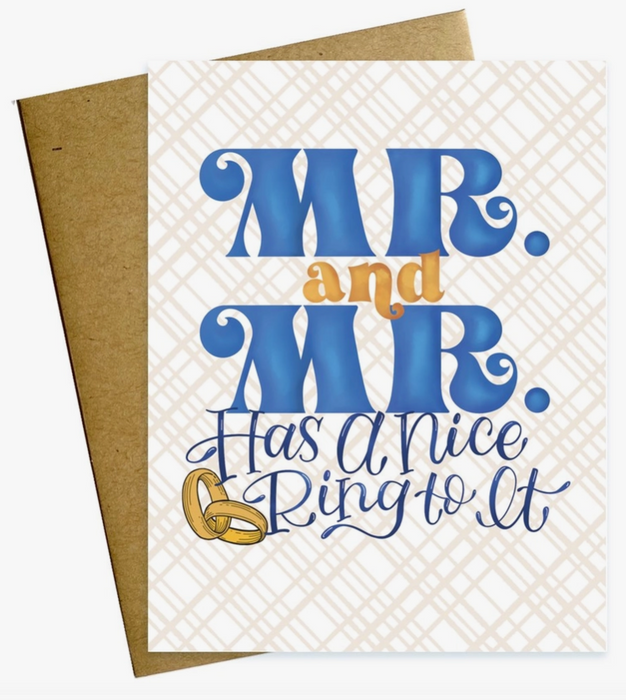 Mr. and Mr. Nice Ring Wedding Card