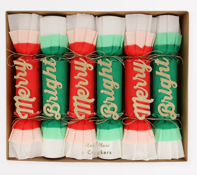 Merry & Bright Christmas Crepe Crackers