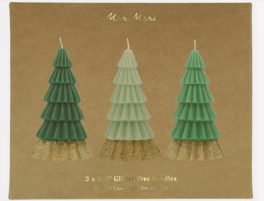 Green Tree Candle Set