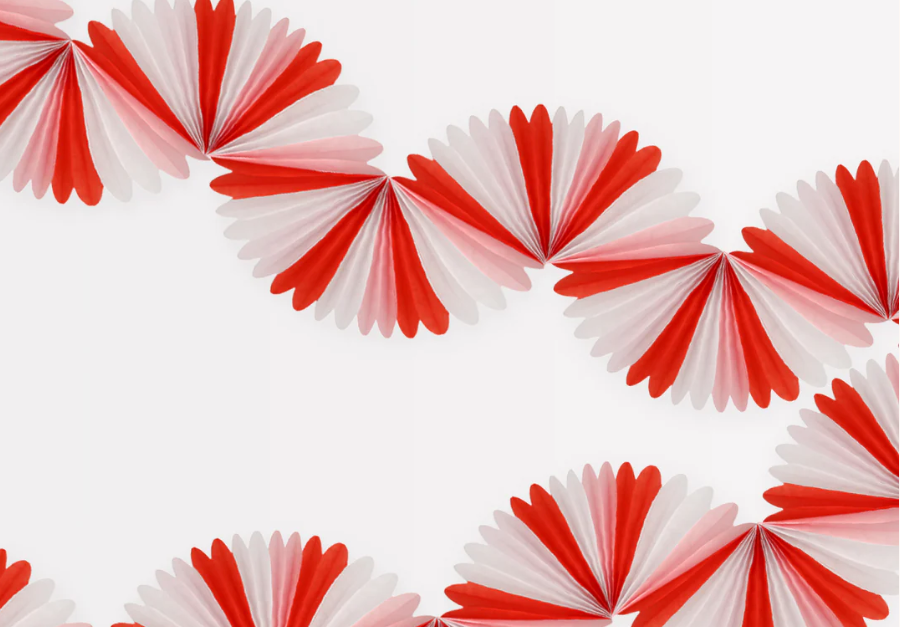 Candy Cane Stripe Honeycomb Garland