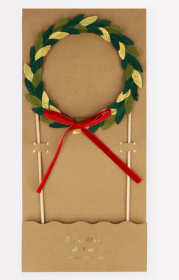 Paper Wreath Cake Topper