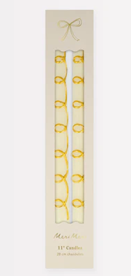 Gold Swirl Taper Candles
