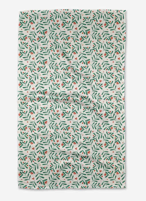 Geometry Tea Towel | Merry Berry Cherry in Cream