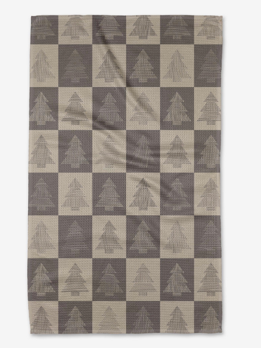 Geometry Tea Towel | Minimal Christmas Trees